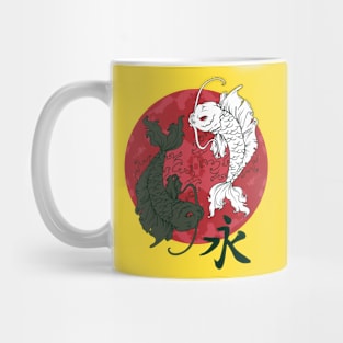 Red Moon Koi Fish Mug